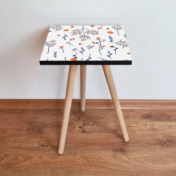 Masuta, Leona, Shp172, 35x42x35 cm, Alb / Bleumarin / Portocaliu imagine