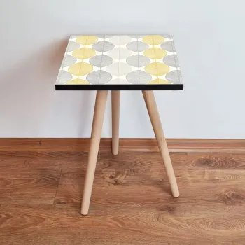 Masuta, Leona, Shp177, 35x42x35 cm, Alb / Gri / Auriu imagine