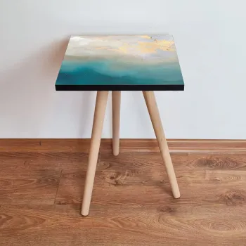 Masuta, Leona, Shp182, 35x42x35 cm, Albastru / Bej / Alb imagine