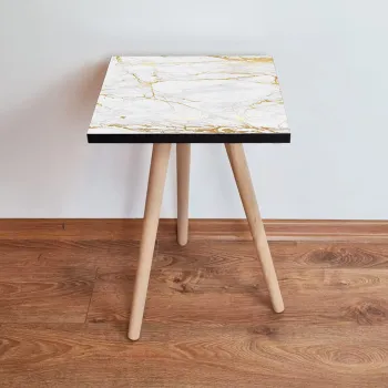 Masuta, Leona, Shp183, 35x42x35 cm, Alb/Auriu imagine