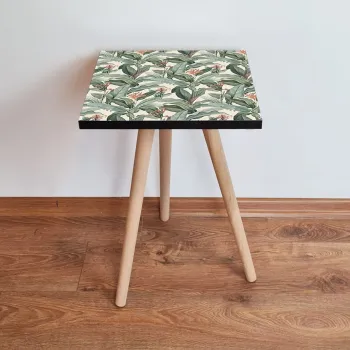 Masuta, Leona, Shp200, 35x42x35 cm, Verde / Alb / Portocaliu imagine