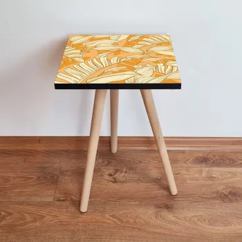 Masuta, Leona, Shp204, 35x42x35 cm, Galben / Crem imagine