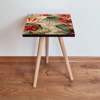 Masuta, Leona, Shp205, 35x42x35 cm, Verde / Bej / Rosu imagine