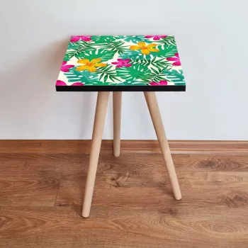 Masuta, Leona, Shp206, 35x42x35 cm, Verde / Galben / Fuchsia / Alb imagine