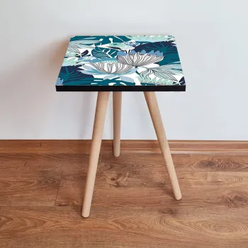 Masuta, Leona, Shp210, 35x42x35 cm, Albastru / Bleumarin / Alb / Negru imagine