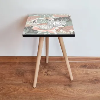 Masuta, Leona, Shp212, 35x42x35 cm, Somon / Verde / Alb / Gri imagine