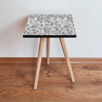 Masuta, Leona, Shp229, 35x42x35 cm, Alb/Negru imagine