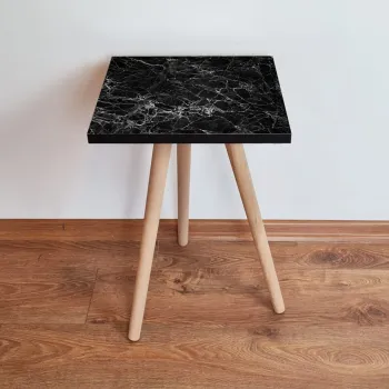 Masuta, Leona, Shp232, 35x42x35 cm, Alb/Negru imagine