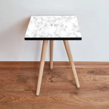 Masuta, Leona, Shp255, 35x42x35 cm, Alb/Negru imagine