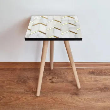 Masuta, Leona, Shp273, 35x42x35 cm, Alb / Gri / Auriu imagine