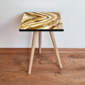 Masuta, Leona, Shp295, 35x42x35 cm, Auriu / Maro / Alb imagine