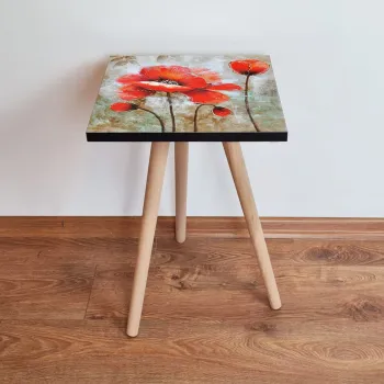 Masuta, Leona, Shp301, 35x42x35 cm, Rosu / Bej / Alb / Maro imagine