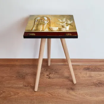 Masuta, Leona, Shp308, 35x42x35 cm, Rosu / Portocaliu / Alb / Verde imagine