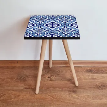 Masuta, Leona, Shp31, 35x42x35 cm, Bleumarin / Albastru / Alb imagine