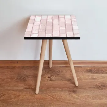 Masuta, Leona, Shp316, 35x42x35 cm, Roz/Alb imagine