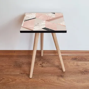 Masuta, Leona, Shp317, 35x42x35 cm, Roz / Bej / Alb / Negru imagine