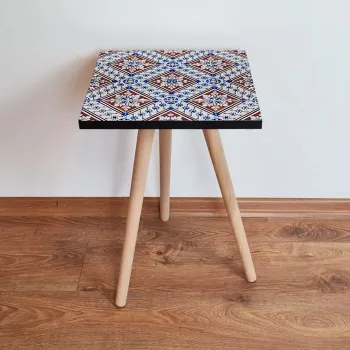 Masuta, Leona, Shp32, 35x42x35 cm, Alb / Albastru Sax / Maro imagine