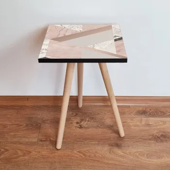 Masuta, Leona, Shp320, 35x42x35 cm, Roz / Alb / Bej imagine