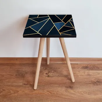 Masuta, Leona, Shp321, 35x42x35 cm, Bleumarin / Albastru / Auriu imagine