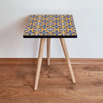 Masuta, Leona, Shp35, 35x42x35 cm, Portocaliu / Bleumarin / Alb imagine