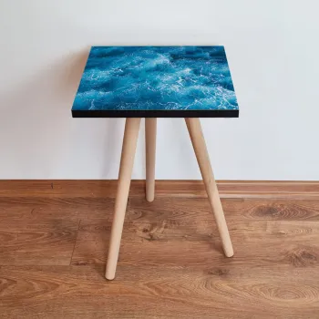 Masuta, Leona, Shp357, 35x42x35 cm, Albastru/Alb imagine