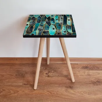 Masuta, Leona, Shp387, 35x42x35 cm, Albastru / Bleumarin / Maro imagine