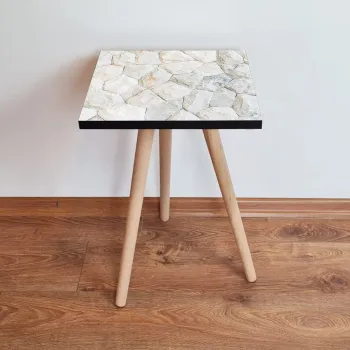 Masuta, Leona, Shp390, 35x42x35 cm, Alb/Gri imagine