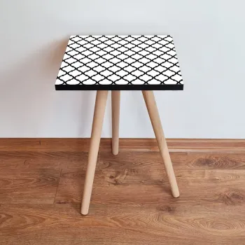 Masuta, Leona, Shp393, 35x42x35 cm, Alb/Negru imagine