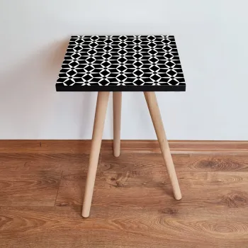 Masuta, Leona, Shp395, 35x42x35 cm, Alb/Negru imagine