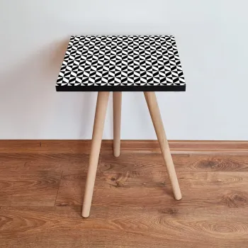 Masuta, Leona, Shp396, 35x42x35 cm, Alb/Negru imagine