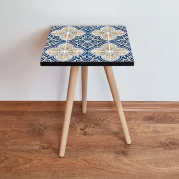 Masuta, Leona, Shp40, 35x42x35 cm, Alb / Bleumarin / Bej imagine