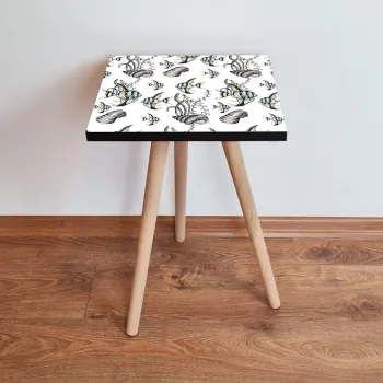 Masuta, Leona, Shp400, 35x42x35 cm, Alb / Negru / Albastru imagine