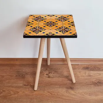 Masuta, Leona, Shp43, 35x42x35 cm, Portocaliu / Albastru marin / Verde / Maro imagine