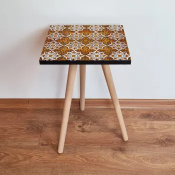 Masuta, Leona, Shp52, 35x42x35 cm, Portocaliu / Alb / Maro imagine