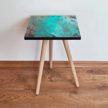 Masuta, Leona, Shp57, 35x42x35 cm, Albastru / Gri / Nurca imagine