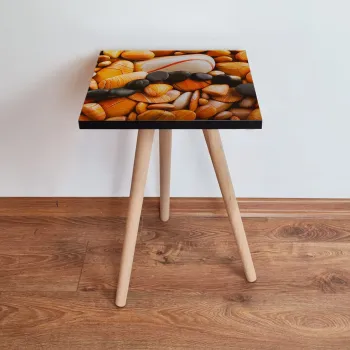 Masuta, Leona, Shp64, 35x42x35 cm, Portocaliu / Negru / Alb imagine