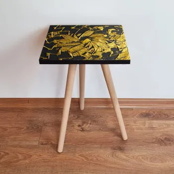 Masuta, Leona, Shp93, 35x42x35 cm, Aur/Negru imagine