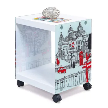 Masuta Londoncube, Inter Link, 38x33.5x46 cm, MDF, alb imagine