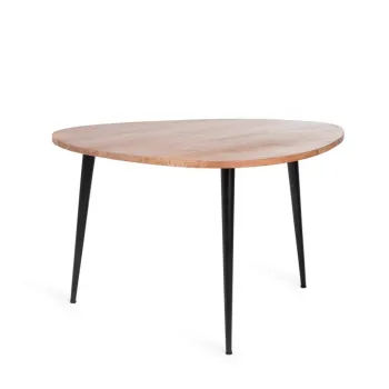 Masuta pentru cafea Wida, Homla, 75x47 cm, metal/lemn, natur imagine