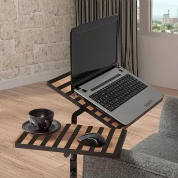 Masuta pentru laptop Glen 768, Sapphire, 67x45.5x87 cm, natural/negru imagine