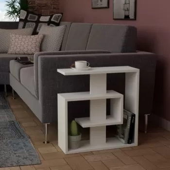 Masuta pentru living, Homitis, Saly - White, 20x55x57 cm imagine
