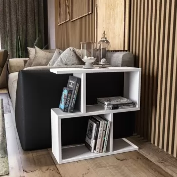 Masuta pentru living Life, Kalune Design, 60x20x60 cm, alb imagine