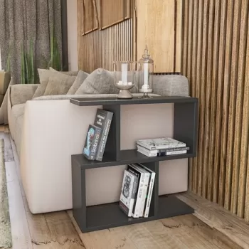 Masuta pentru living Life, Kalune Design, 60x20x60 cm, antracit imagine