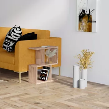 Masuta, Puqa Design, Zet, 45x51.4x17 cm, PAL, Pinul Atlantic imagine