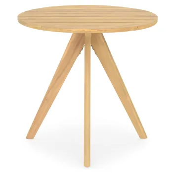 Masuta rotunda pentru gradina/terasa Panay, 80x78 cm, lemn acacia, natur imagine