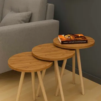 Masute (3 Pieces), Hanah Home, Sensibil-152, PAL, Pin imagine