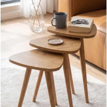 Masute (3 Pieces), Hanah Home, Sensibil452, PAL, Maro imagine