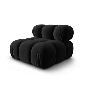 Modul canapea 1 loc fara cotiere, Bellis, Micadoni Home, BL, 94x94x63 cm, catifea, negru imagine