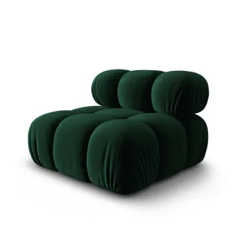 Modul canapea 1 loc fara cotiere, Bellis, Micadoni Home, BL, 94x94x63 cm, catifea, verde bottle imagine