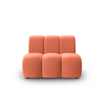 Modul canapea 1 loc fara cotiere, Lupine, Micadoni Home, BL, 90x87x70 cm, catifea, corai imagine